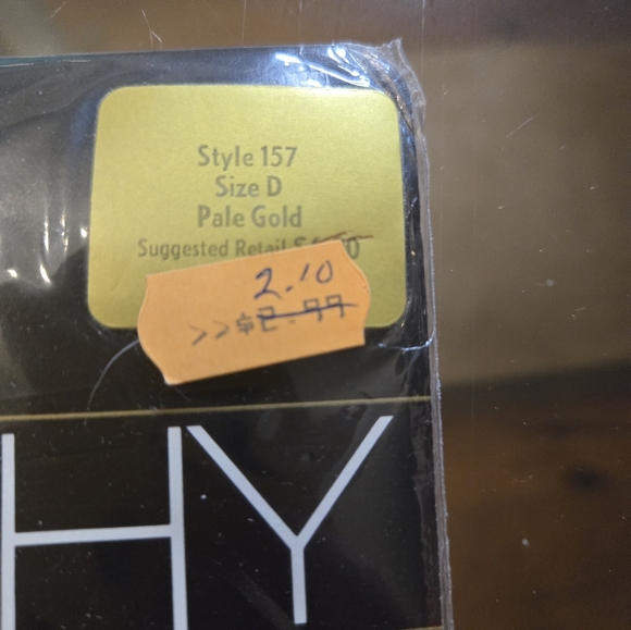 Givenchy New Old Stock Body Gleamers Sandal Toe Pantyhose Sz D Pale Gold - Picture 3 of 5